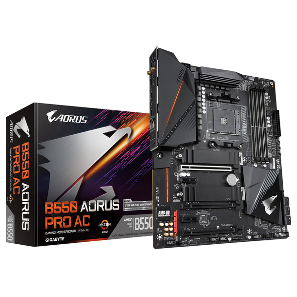 Gigabyte MB B550 AORUS PRO AC AMD AM4 Ryzen B550 Max128GB DDR4 ATX Retail B550 AORUS PRO AC 889523022856