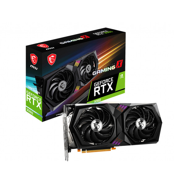 MSI VCX G3060GX12 RTX 3060 GAMING X 12GB GDDR6 192B HDMI DP Retail G3060GX12 824142241417