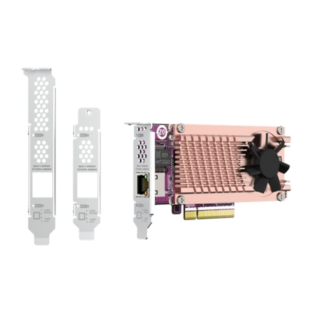 QNAP NT QM2-2P10G1TB M2 series 2 x PCIe 2280 M.2 SSD slots PCIe Gen3x8 Retail QM2-2P10G1TB 885022022427