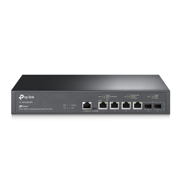 TP-Link JetStream 6-Port 10GE L2+ Managed Switch with 4-Port PoE++ 840030702570