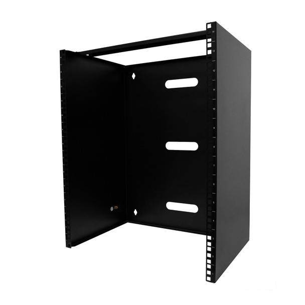 StarTech.com 14U Wall Mount Network Rack - 14 Inch Deep (Low Profile) - 19" Patch Panel Bracket for Shallow Server, IT Equipment, Network Switches - 77lbs/35kg Weight Cap., Black 065030893909
