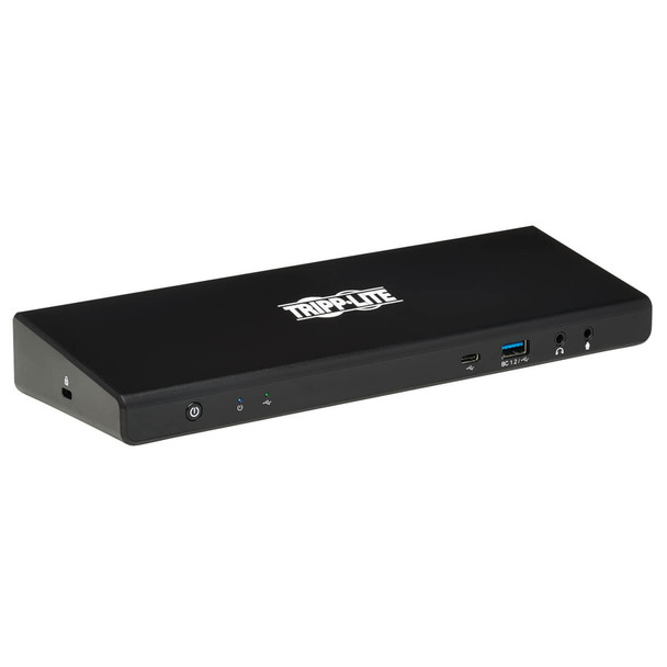 Tripp Lite USB-C Dock, Dual Display - 5K 60 Hz DP, 4K 60 Hz HDMI, USB 3.2 Gen 1, USB-A/C Hub, GbE, 85W PD Charging 037332253477