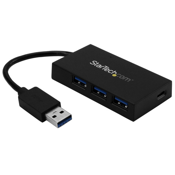 StarTech.com 4 Port USB 3.0 Hub - USB Type-A Hub with 1x USB-C & 3x USB-A Ports (SuperSpeed 5Gbps) - USB Bus Powered - USB 3.1 Gen 1 Adapter Hub - Portable/Laptop USB Hub 065030866125