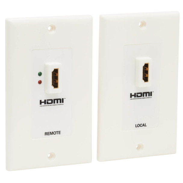 Tripp Lite P167-000 HDMI over Dual Cat5/Cat6 Extender Wall Plate Kit with Transmitter and Receiver, TAA 037332143730