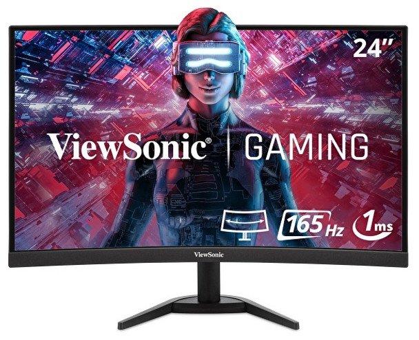 Viewsonic VX Series VX2418C computer monitor 61 cm (24") 1920 x 1080 pixels LCD Black 766907016345
