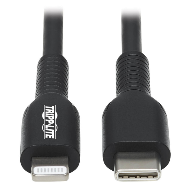 Tripp Lite M102-03M-BK USB-C to Lightning Sync/Charge Cable (M/M), MFi Certified, Black, 3 m (9.8 ft.) 037332260840