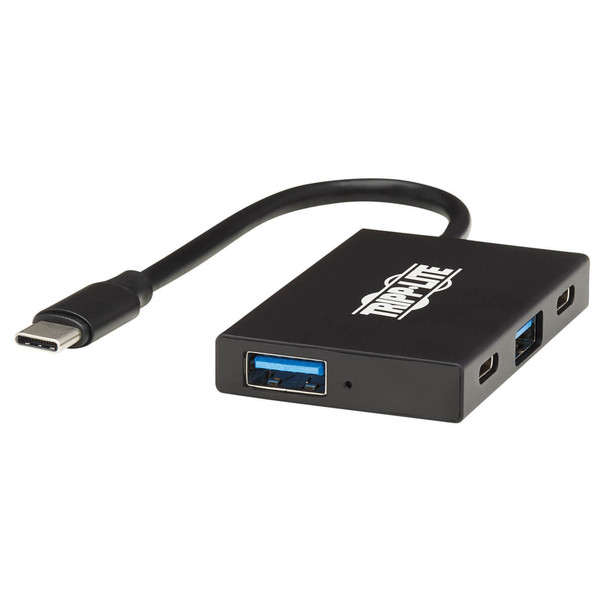 Tripp Lite U460-004-2A2C-2 4-Port USB-C Hub - USB 3.1 Gen 2, 10 Gbps, 2 USB-A & 2 USB-C Ports, Thunderbolt 3, Aluminum Housing 037332251718