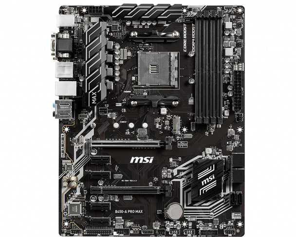 MSI B450-A PRO MAX motherboard AMD B450 Socket AM4 ATX 824142194447