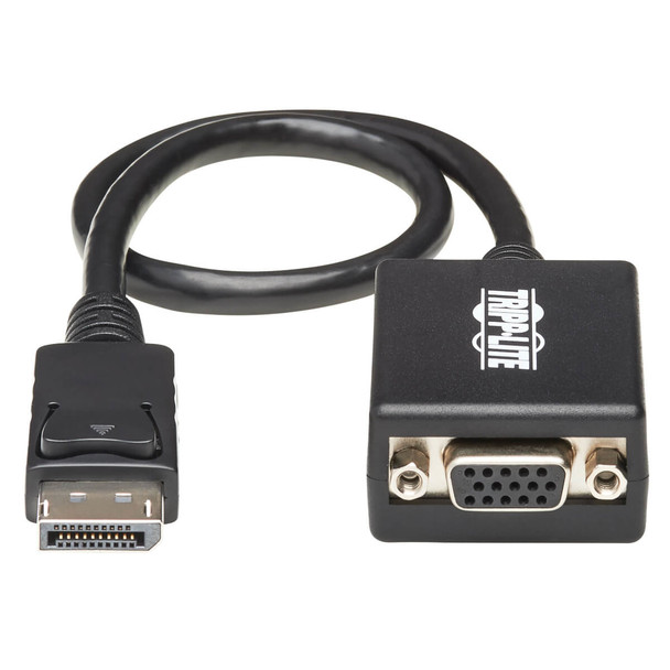 Tripp Lite P134-001-VGA DisplayPort to VGA Active Adapter Video Converter, Black (M/F), 1 ft. (0.31 m) 037332212870