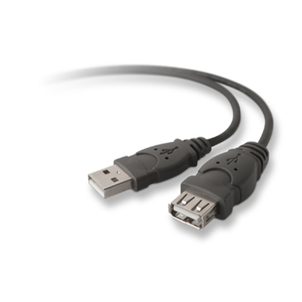 Belkin USB A/A 3 m USB cable USB 2.0 Black 722868246382