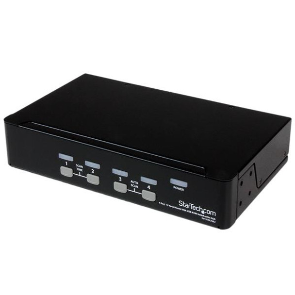 StarTech.com 4 Port 1U Rackmount USB KVM Switch with OSD 065030837231