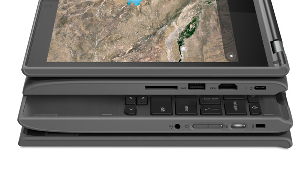 Lenovo 300e Chromebook 2nd Gen 81MB0065US 11.6" Touchscreen Convertible 2 in 1 Chromebook - HD - 1366 x 768 - Intel Celeron N4120 Quad-core (4 Core) 1.10 GHz - 8 GB Total RAM - 64 GB Flash Memory - Black 81MB0065US 195891777442