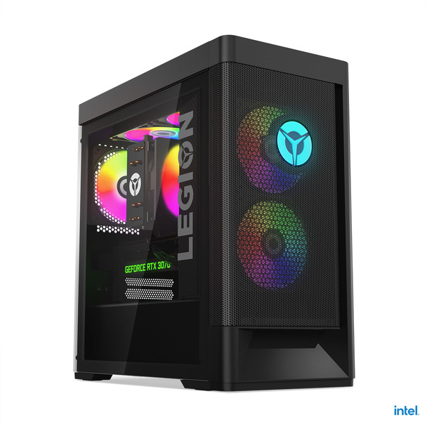 Lenovo Legion T5 26IAB7 90SU000CUS Gaming Desktop Computer - Intel Core i7 12th Gen i7-12700 Dodeca-core (12 Core) - 16 GB RAM DDR5 SDRAM - 1 TB HDD - 1 TB NVMe M.2 PCI Express PCI Express NVMe 4.0 x4 SSD - Tower - Black 90SU000CUS 196379311783