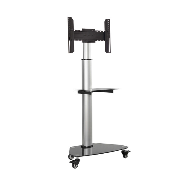 Tripp Lite DMCS3770SG75 Premier Rolling TV Cart for 37” to 70” Displays, Black Glass Base and Shelf, Locking Casters DMCS3770SG75 037332275486