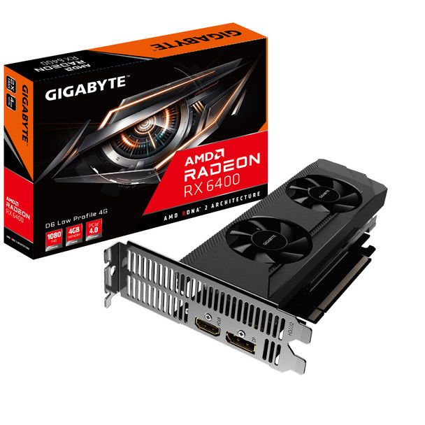 Gigabyte VCX GV-R64D6-4GL Radeon RX 6400 D6 LOW PROFILE 4G GDDR6 64B PCI-E RTL