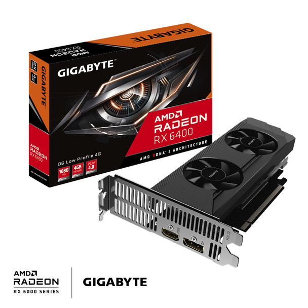 Gigabyte VCX GV-R64D6-4GL Radeon RX 6400 D6 LOW PROFILE 4G GDDR6 64B PCI-E RTL