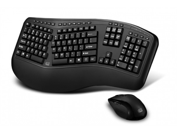 Adesso WKB-1500GB 2.4GHz Wireless Ergo Keyboard and Laser Mouse Combo Retail