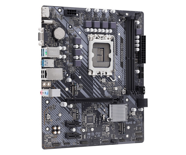 ASRock MB B660M-HDV B660 LGA1700 Max64GB DDR4 PCIe Micro ATX Retail