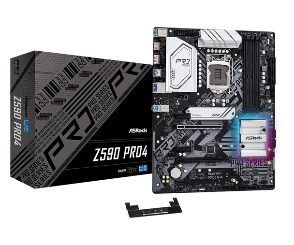ASRock MB Z590 PRO4 LGA1200 Z590 128GB DDR4 PCIE HDMI DP ATX Retail