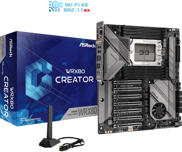 ASRock Motherboard WRX80 Creator R2.0 AMD WRX80 Socket sWRX8 Max2048GB DDR4 EATX Retail