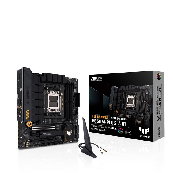 ASUS MB TUF GAMING B650M-PLUS WIF AMD B650 AM5 Max128GB DDR5 mATX Retail