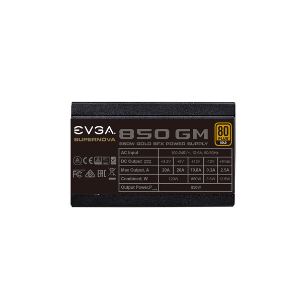 EVGA PS 123-GM-0850-X1 SuperNOVA 850 GM 850W 80+ Gold Fully Modular Retail