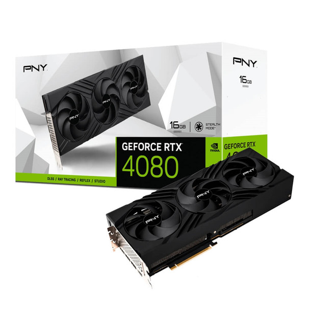 PNY Video Card VCG408016TFXPB1 GeForce RTX 4080 16GB TRPLFAN PB Retail