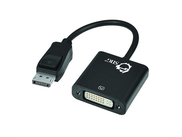 SIIG AC CB-DP0P11-S1 DisplayPort to DVI Adapter Converter Brown Box