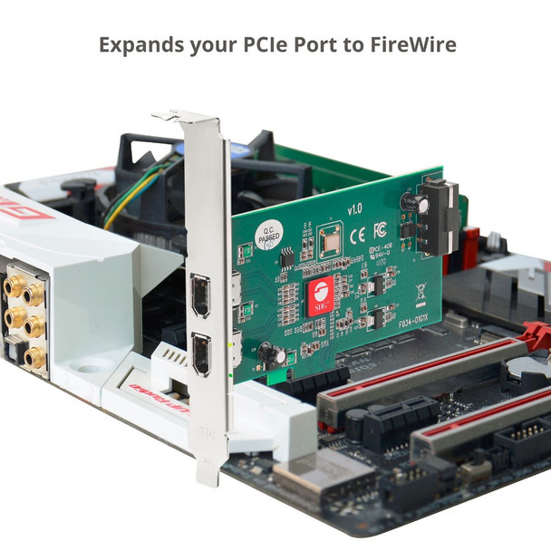 SIIG FW NN-E20211-S1 Dual profile PCIE FireWire 400 adapter works Brown Box