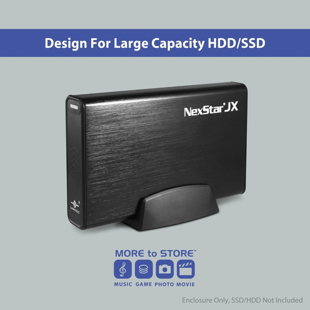 Vantec RD NST-358SU3-BK NexStar JX 3.5 2.5 USB3.2 SATA3 Enclosure w eSATA RTL