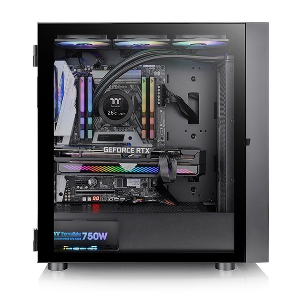 Thermaltake CS CA-1T9-00M1WN-01 H570 TG ARGB Mid Tower 4mm TG Black Retail