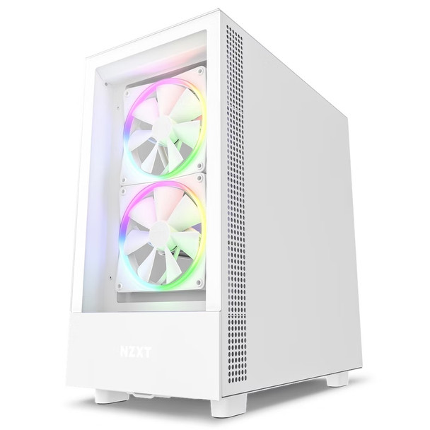 NZXT CS CC-H51EW-01 H5 Elite MID-TOWER TG ATX MicroATX miniITX RGB Fan White