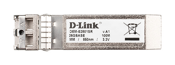 D-Link DEM-S2801SR network transceiver module Fiber optic 25000 Mbit/s SFP28 850 nm DEM-S2801SR 790069456343