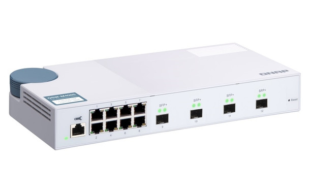 QNAP SWT QSW-M408S-US 12port Eight 1GbE PT and 4x10G SFP+ ports Retail