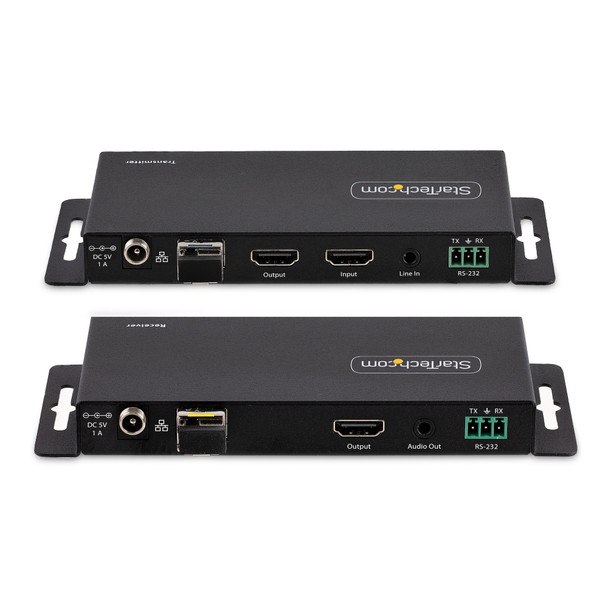 StarTech AC ST121HD20FXA2 4K HDMI over Fiber Extender Kit Transmitter Receiver