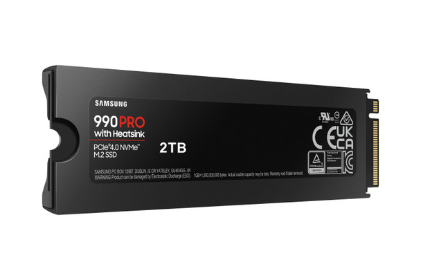 Samsung SSD MZ-V9P2T0CW 2TB M.2 NVMe 990 PRO w Heatsink PCIe4.0 Retail