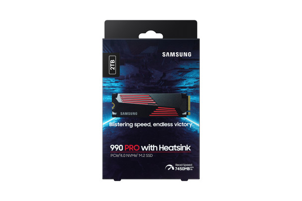Samsung SSD MZ-V9P2T0CW 2TB M.2 NVMe 990 PRO w Heatsink PCIe4.0 Retail
