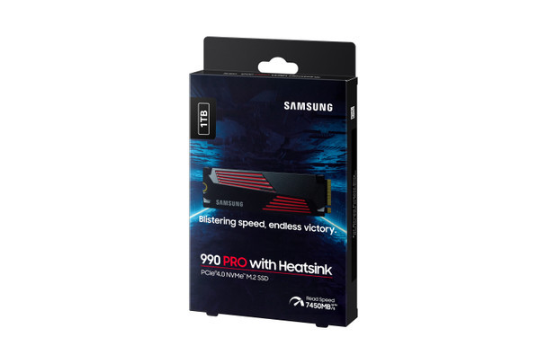 Samsung SSD MZ-V9P1T0CW 1TB M.2 NVMe 990 PRO w Heatsink PCIe4.0 Retail