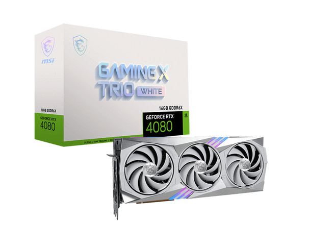MSI VCX GeForce RTX 4080 16GB GAMING X TRIO WHITE 16GB GDDR6X 256B PCIe Retail