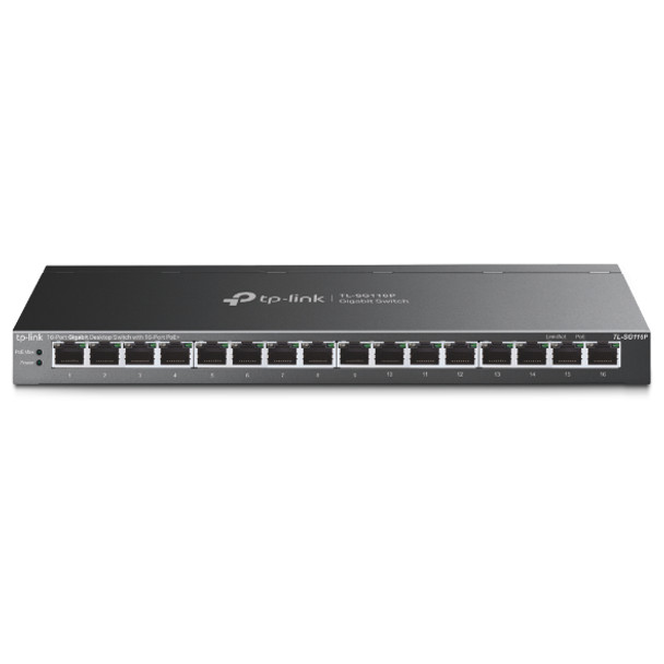 TP-Link SWT TL-SG116P 16Port Gigabit Desktop Switch w 16xPoE+ 120W PoE Power