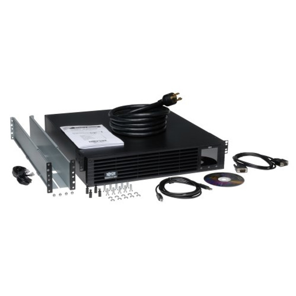 Tripp Lite SmartPro 120V 3kVA 2.88kW Line-Interactive Sine Wave UPS, Extended Run, SNMP, Webcard, 2U Rack/Tower, LCD, USB, DB9 Serial 45138