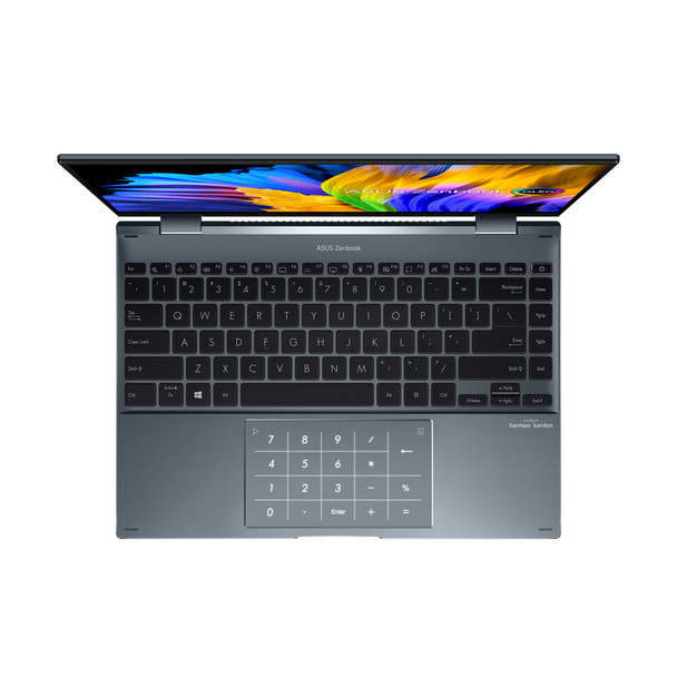 ASUS ZenBook 14 Flip OLED UP5401ZA-DB71T-CA notebook i7-12700H Hybrid (2-in-1) 35.6 cm (14") Touchscreen 4K Ultra HD Intel Core i7 16 GB LPDDR5-SDRAM 1 TB SSD Wi-Fi 6E (802.11ax) Windows 11 Home Grey 197105119390