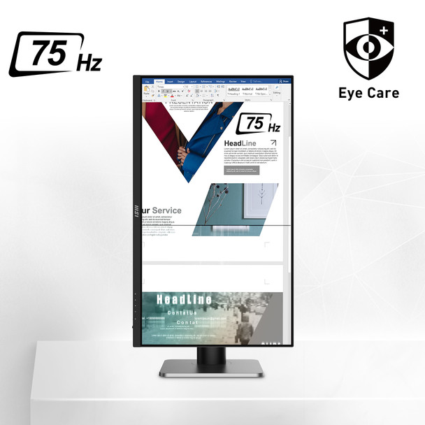 MSI PRO MP273QP computer monitor 68.6 cm (27") 2560 x 1440 pixels Wide Quad HD LED Black, Silver 824142301982