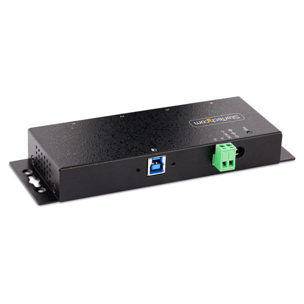 StarTech.com 4-Port Industrial USB 3.0 5Gbps Hub - Rugged USB Hub w/ ESD and Surge Protection - DIN/Wall/Desk Mountable USB-A Hub - USB Expander w/Locking Ports, Heavy Duty 065030898010