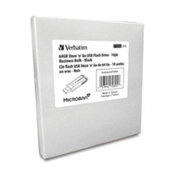 Verbatim 70895 64GB SnG USB Flash Drive 10pk 023942708957