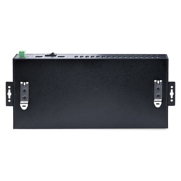 StarTech.com 16-Port Industrial USB 3.0 Hub 5Gbps, Metal, DIN/Surface/Rack Mountable, ESD Protection, Terminal Block Power, up to 120W Shared USB Charging, Dual-Host Hub/Switch 065030894999