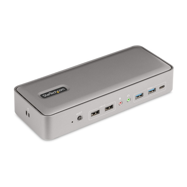 StarTech.com Dual-Laptop USB-C KVM Docking Station, Dual Monitor 4K 60Hz DisplayPort Dock, 5-Port USB Hub, GbE, 90W/45W Power Delivery to Two Laptops, Windows/Mac, 2-Host KVM Dock 065030897242