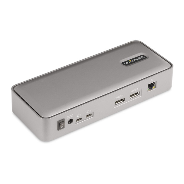 StarTech.com Dual-Laptop USB-C KVM Docking Station, Dual Monitor 4K 60Hz DisplayPort Dock, 5-Port USB Hub, GbE, 90W/45W Power Delivery to Two Laptops, Windows/Mac, 2-Host KVM Dock 065030897242