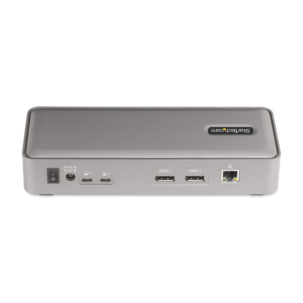 StarTech.com Dual-Laptop USB-C KVM Docking Station, Dual Monitor 4K 60Hz DisplayPort Dock, 5-Port USB Hub, GbE, 90W/45W Power Delivery to Two Laptops, Windows/Mac, 2-Host KVM Dock 065030897242