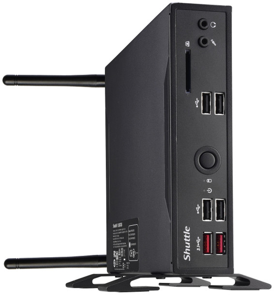 Shuttle XPС slim DS10U3 PC/workstation barebone 1.3L sized PC Black Intel SoC BGA 1528 i3-8145U 2.1 GHz 887993001876 DS10U3/ TAA